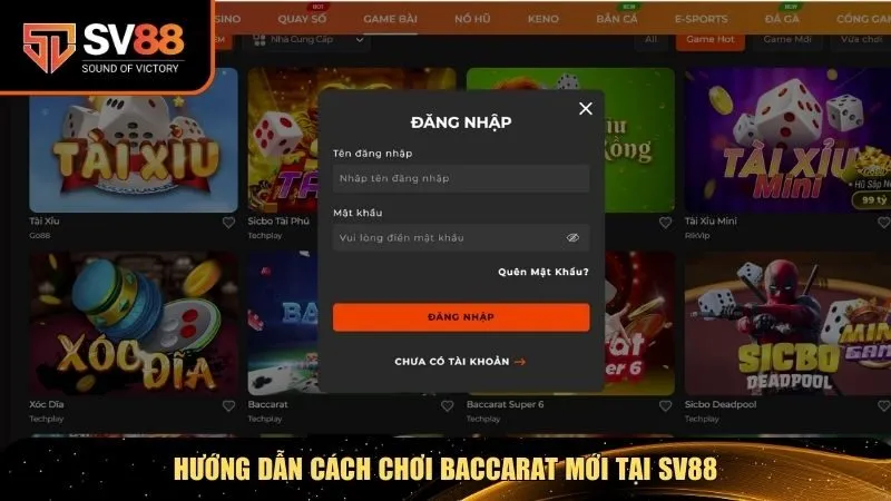 Hướng dẫn cách chơi Baccarat mới tại SV88